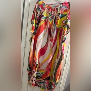 Bsubseach Women Kaftan Dress Print Swimsuit Cover Up 1 size Caftans Maxi Beach